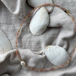 Halskde SUNELLA ROSE Halskde forgyldt slv