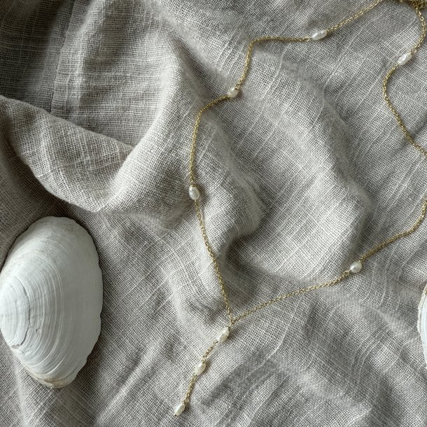 Y-Halskde LUNELLA Y-Halskde forgyldt slv