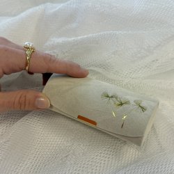 Lille smykkeskrin creme velour