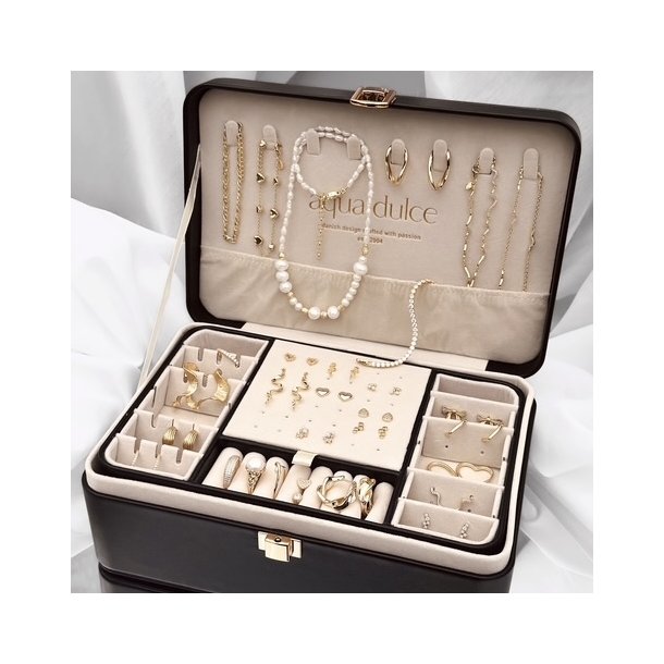 Stort smykkeskrin SORT - Aqua Dulce limited edition