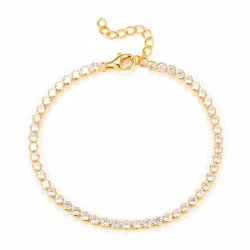 Armb�nd Tennis vintage round - Forgyldt 