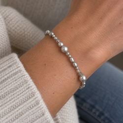 Armb�nd WHISPER PEARL - Forgyldt S�lv