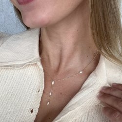 Y-Halskde LUNELLA Y-Halskde forgyldt slv