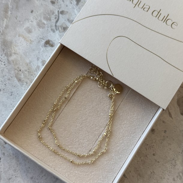 Armb�nd dot doble forgyldt s�lv