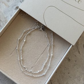 Armb�nd dot doble s�lv 16+3 cm