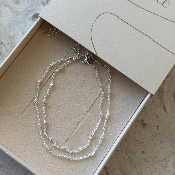 Armb�nd dot doble s�lv 16+3 cm