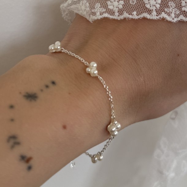 Armb�nd LUNA CLUSTER 17 + 3 CM - S�lv