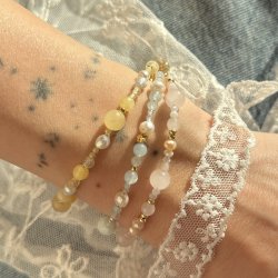 Armb�nd SINNA PEARL 17 + 3 CM. Forgyldt S�lv