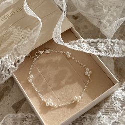 Armb�nd LUNA CLUSTER 17 + 3 CM - S�lv