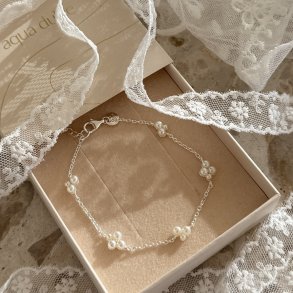 Armb�nd LUNA CLUSTER 17 + 3 CM - S�lv