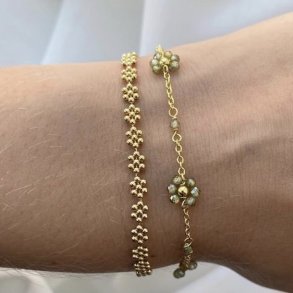 Armbnd DAISY OLIVE Forgyldt slv
