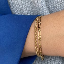 Armbnd FIGARO ONE Forgyldt slv