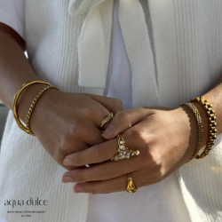 Armbnd BETTY vandfast 18kt forgyldt