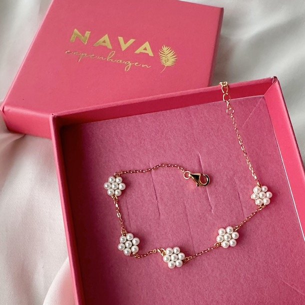 Dandelia blossom armbnd Forgyldt slv
