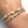 Armbnd GREEN GARDEN Forgyldt Slv