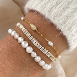 Armbnd PAV PEARL Forgyldt Slv