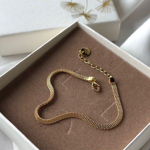 Armbnd FLATA Forgyldt slv