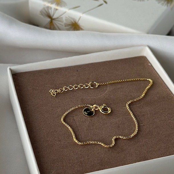 Armbnd ROUND BOX Forgyldt Slv