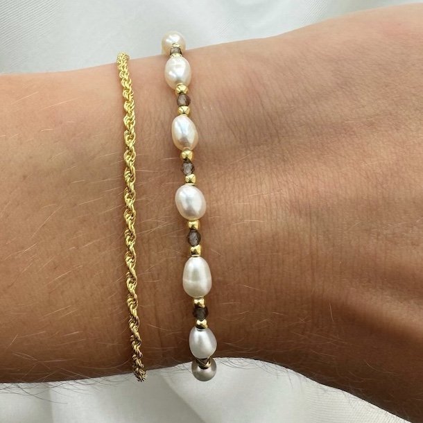 Armbnd ROPE Forgyldt Slv