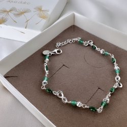 Armbnd GREEN GARDEN Sterling Slv