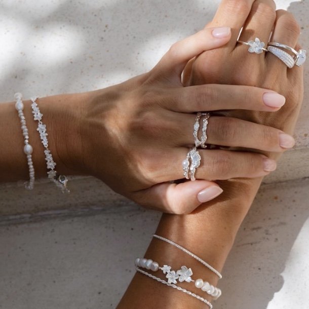 Perle armbnd JASMIN   Slv