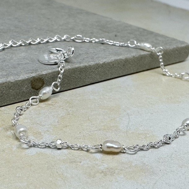 Armbnd RICE DOT sterling slv