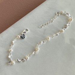 Armbnd Rhumba Pearl sterling slv