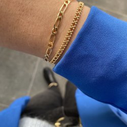 Armbnd FIGARO ONE Forgyldt slv