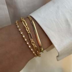 Armbnd NICE Forgyldt slv