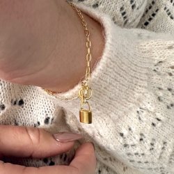 Armbnd LOCK LOVE Forgyldt Slv