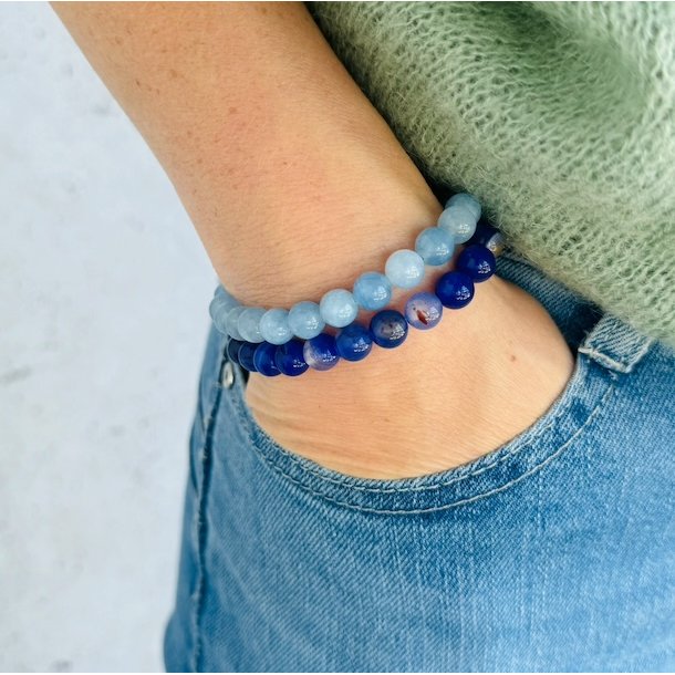 Armbnd med mineral large mineral perler