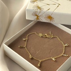 Armbnd SHINY DROP forgyldt slv