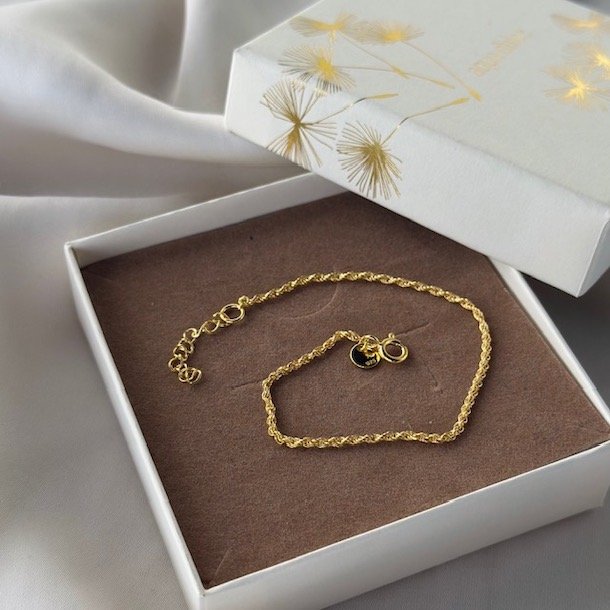 Armbnd ROPE Forgyldt Slv