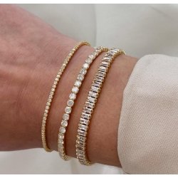 Armbnd PHILINA CLEAR Forgyldt Slv