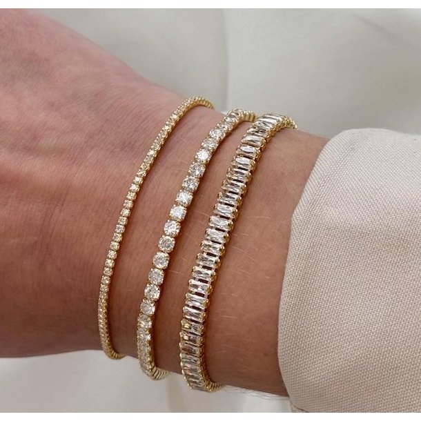 Armbnd PHILINA CLEAR Forgyldt Slv