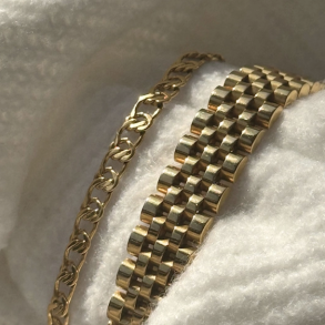 Armbnd HEAWY BRITNEY vandfast 18kt. forgyldt