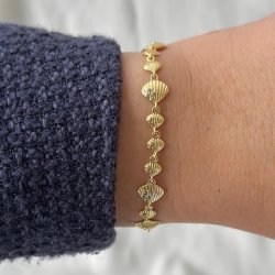 Armbnd SHELLY forgyldt slv 