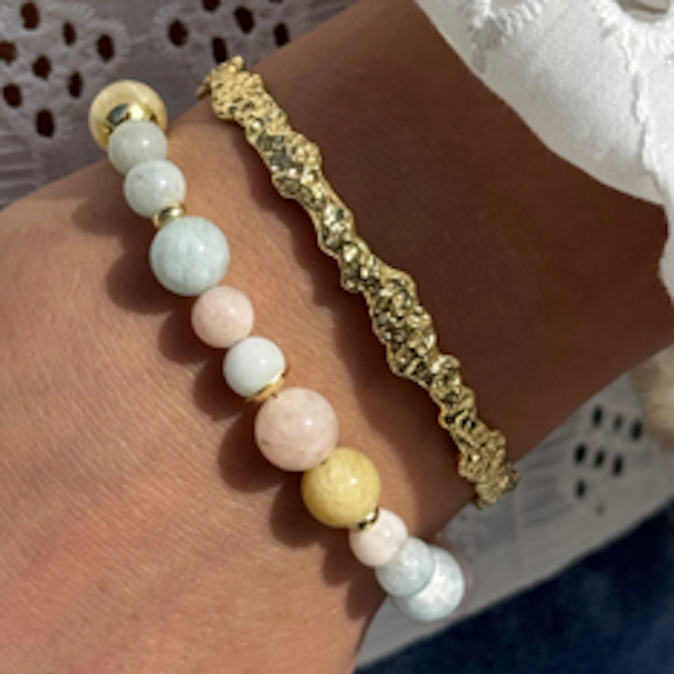 Armbnd MORGANITE DREAM Forgyldt slv