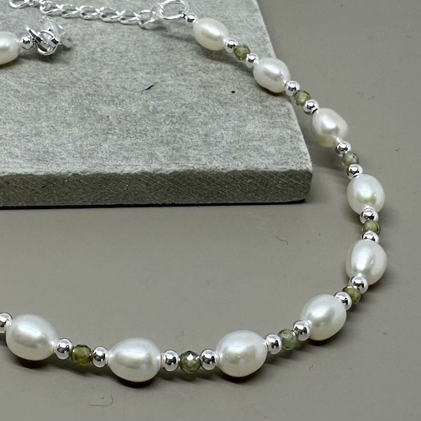 Armbnd COAST OLIVE sterling slv