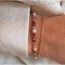 Armbnd PEACHY Forgyldt slv