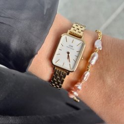 Armbnd SHEILA rose pearl forgyldt slv