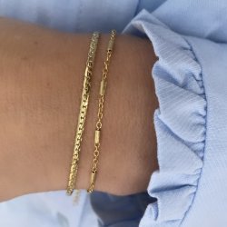 Armbnd TUBE  Forgyldt slv