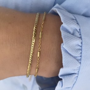 Armbnd TUBE  Forgyldt slv