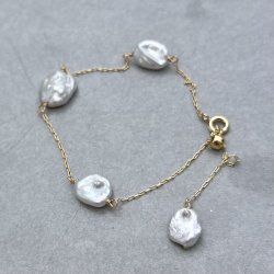 Armbnd SIRENE pearl forgyldt slv