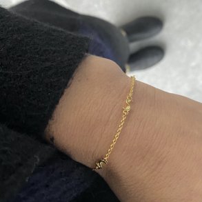 Armbnd Rhumba forgyldt slv