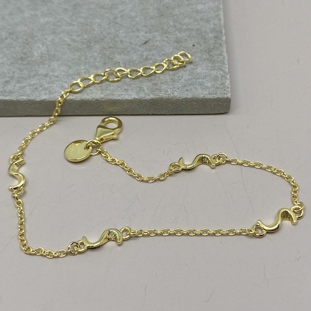 Armbnd Rhumba forgyldt slv