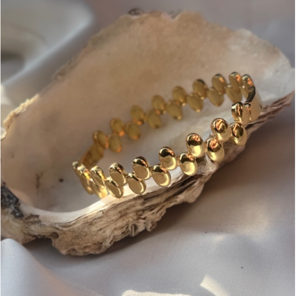 Armring vandfast 18kt. forgyldt