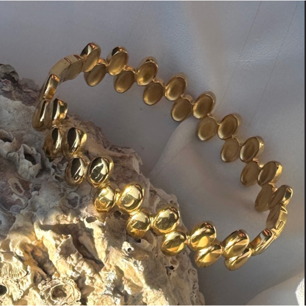 Armring vandfast 18kt. forgyldt