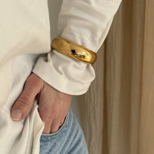 Armring ARK BIG 20 MM. Guldbelagt vandfast