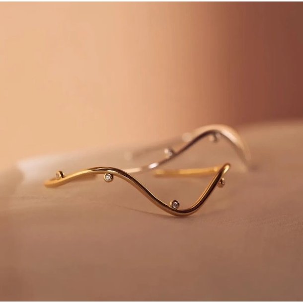 Armring WAVY Forgyldt slv
